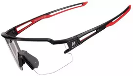 Rockbros 10173 fotochrominiai UV400 dviratininko akiniai – juodi ir raudoni