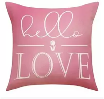 Eu Sandelis Rožinis pagalvės užvalkalas Hello love 45 x 45 cm POD156