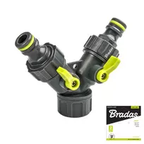 Čiaupo adapteris 3/4 su vožtuvais Bradas LIME LINE