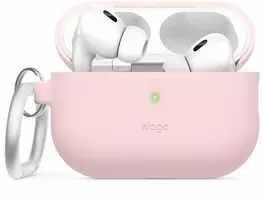 Elago AirPods Pro 2 Hang Silikoninis dėklas - etui su karabińczykiem do AirPods Pro 2 rožinė