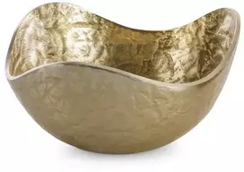 Eurofirany Dekoratyvinis metalinis dubuo, kvadrato formos, auksinė apdaila, 25x25x13 cm, modernus interjero akcentas, namų dekoro aksesuaras, stilinga vaza