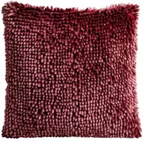 Eurofirany SHAGGY/1 Pagalvės užvalkalas su dekoratyviniais kutais, 40X40 cm, spalva: tamsi bordo