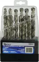 Grąžtas Geko grąžtų RINKINYS SIDABRINIŲ GRĄŽŲ METALUI GEKO 1-13MM/25PCS(20) G38215 GEKO