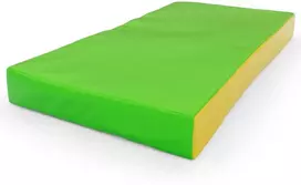 Gimnastikos čiužinys SANRO 100x50x10 cm žaliai-geltonas