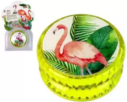 Jojo žaidimas su flamingo motyvu, geltonas
