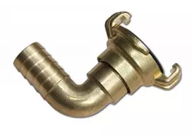 Kampinė pasukama žarnų jungtis 1/2" - 13 mm Bradas IMITATE, žalvaris