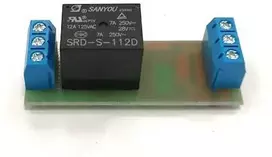 Relės blokas 12V 12A SRD-S-112D (su kontaktinėmis kaladėlėmis)