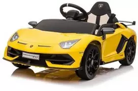 Vaikiškas elektromobilis Lamborghini Aventador SVJ (geltonas, vienvietis)