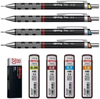 Rotring Pieštukų + grafito + trintuko rinkinys S0801310+1904697+S0312410+S0312650+S0312690+S0312700+S0195831