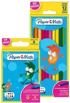 PaperMate rinkinys mini vaškinių kreidelių 8 spalvų ir pieštukų kreidelių 12 spalvų