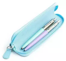 Parker Jotter Originals Mint ir Lilac Tušinukų dovanų rinkinys su mėlynu dėklu