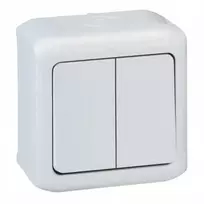 2 klavišų virštinkinis jungiklis Forix Legrand 782380 (pilkas)