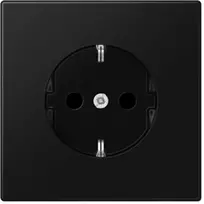 Kištukinis lizdas su įžeminimu JUNG LS1520SWM (juodas, matinis, 16A/250V)