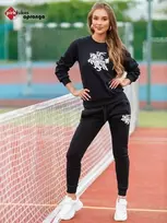 Moteriškas juodas sportinis komplektas Vytis
