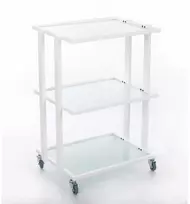 Restpro Kosmetologinis vežimėlis (stiklas, 3 lentynos)