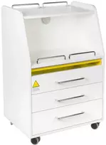 Beauty System Kosmetologinis vežimėlis su integruotu UV sterilizatoriumi 601 Baltas