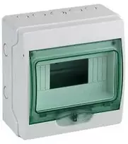 Schneider 13443 Skirstomoji skydas 1x8 paviršiuje montuojamas Mini Mureva IP65 mMRV-1-8-NT-T skaidrios durys 13443