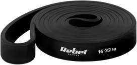 Latekso mankštos juosta - Power Band PL-3, juoda 16-32 kg REBEL ACTIVE