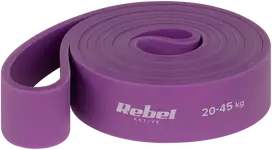 Latekso mankštos juosta - Power Band PL-4, violetinė 20-45 kg REBEL ACTIVE