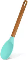 Fissman Silikoninis serviravimo šaukštas 34 cm su medine rankena Essential