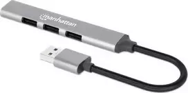 Manhattan Manhattan 168427 šakotuvai ir koncentratoriai USB 3.2 Gen 1 (3.1 Gen 1) Type-A 5000Mbit/s pilka