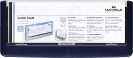 Durable Patvari INFORMACINĖ PLOKŠTELĖ 149X52.5MM ILGAUS PASPAUDIMO ŽENKLAS 486007 NAVY MĖLYNA, PAGAMINTA IŠ AUKŠTOS KOKYBĖS PLASTIKSO