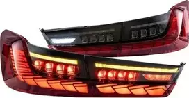 MTuning Dynamic LED Raudona Smoke Galinių žibintų komplektas BMW 3 G20 G80 2018 m.