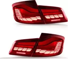 MTuning Dynamic LED Raudona Galinių žibintų komplektas BMW 5 F10 2010-2017 m.