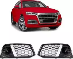 MTuning Sidabrinis halogeniniai rėmeliai AUDI Q5 prieš 2018–2021 m.