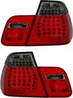 Mtuning Raudona Smoke LED galinių žibintų rinkinys BMW 3 E46 prieš veido patobulinimą 1998-2001 m.