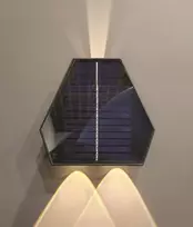 BestService sieninis šviestuvas Lumax Solar LGS510CT saulės lempos sieninis šviestuvas 3X1.5W 50LM 3.7VX1500 mAh CCT IP54 juodas