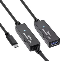 InLine® USB 3.2 Gen.1 aktyvus plėtinys, USB-C kištukas iki USB-A lizdas, 10 m