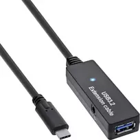 InLine® USB 3.2 Gen.1 aktyvus plėtinys, USB-C kištukinis USB-A lizdas, 5 m