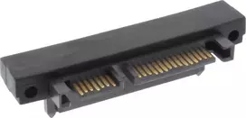 InLine® SATA adapteris, M/F, 22 kontaktų (15+7) kampu žemyn