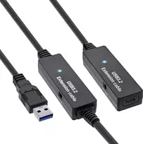 InLine® USB 3.2 Gen.1 aktyvus plėtinys, USB-A kištukas į USB-C lizdą, 10 m