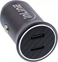 InLine® USB automobilinio įkroviklio maitinimo adapterio maitinimo tiekimas, 2x USB Type-C, juodas