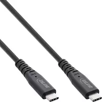 InLine® USB4 kabelis, C tipo USB kištukas/vyras, PD 240W, 8K60Hz, TPE juodas, 2m