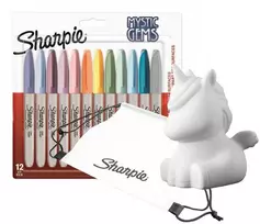 Markeriai Sharpie Fine Permanent Mystic Gems + taupyklė ir spalvinimo maišelis