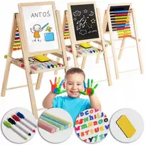 Ricokids Vaikiška dvipusė magnetinė piešimo lenta su priedais