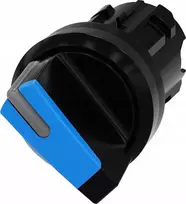 Siemens jungiklis su apšvietimu 22 mm apvalus plastikinis juodas/mėlynas kr rašiklis 2 padėtys