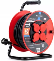 Montis PROFESSIONAL MT105-40 ritės ilgintuvas 4x2p+Z IP44 16A 3680W 3x1.5 40m Montis juodas