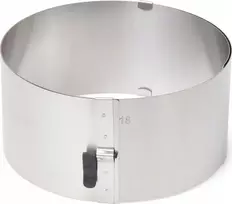 Patisse Reguliuojamas aukštas nerūdijančio plieno torto žiedas su užraktu 17-30cm - Patisse