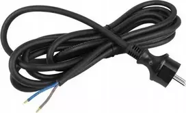 ATJUNGIMAS KABELAS SU TISIU KIŠTUKU IP44 2*1.5 H07RN-F 3M Juodas