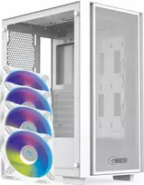 Korpusas Zenpc Z1 Mesh Glass 4x P12 PWM PST ARGB Baltas (ZEN.MHA.01.WH.4A)