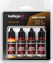 Vallejo Vallejo: 72.385 - Žaidimo spalva - Odinis rinkinys 4 x (18 ml)