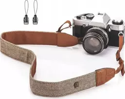 Kameros kaklo dirželis DSLR beveidrodiniams fotoaparatams / Rudas