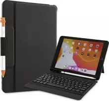 LMP klaviatūros apsauginis dėklas, skirtas iPad 10,2" (2019/2020/2021), 7/8/9th Gen, stovas, did. priekinis atvartas, miego ir pažadinimo, pieštukas / kreidelė /, Bluetooth, CH išdėstymas, juodas