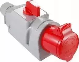 Tarel Fiksuotas izoliuotas lizdas 32A/400V 3P+N+Z su jungikliu L-O-P 197
