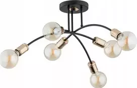 Alfac lubinis šviestuvas Alfa Lanti 60817 lubinis šviestuvas 6x60W E27 juoda/gintarinė