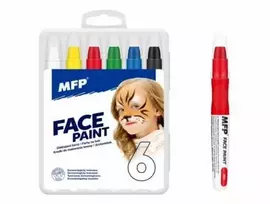 Mfp Paper MFP popierinės veido piešimo kreidelės, 6 vnt. rinkinys, 6330538